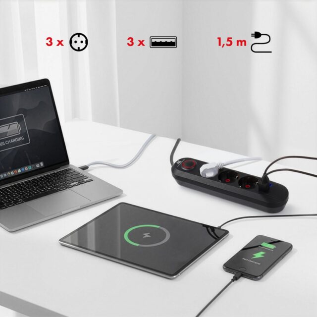 MACLEAN POWER STRIP  3-SOCKET EXTENSION MCE394 B - imagine 9