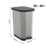 ROTHO Ribo Silver - pedal bin – 35l - imagine 2