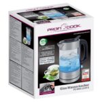 ProfiCook PC-WKS 1229 G electric kettle 1 L 1600 W Stainless steel  Transparent - imagine 3