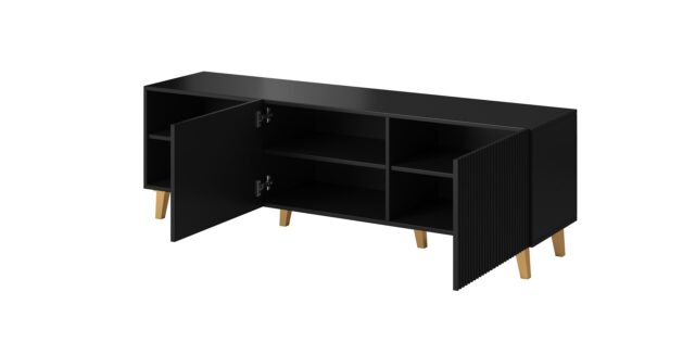 Cama RTV cabinet PAFOS 150x42x52 Black matt - imagine 5