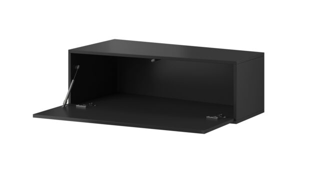 Cama TV stand VIGO SLANT '90' 30/90/40 black/black gloss - imagine 2