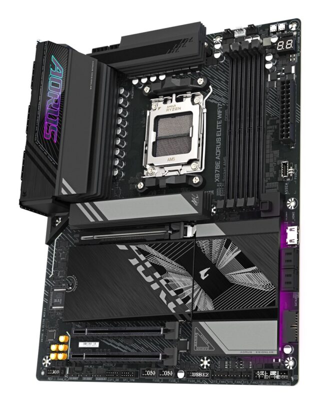 GIGABYTE X870E AORUS ELITE WIFI7 Motherboard - Supports AMD Ryzen 9000 CPUs  16+2+2 Phases Digital VRM  up to 8000Hz DDR5 (OC)  3xPCIe 5.0 + 1xPCIe 4.0  Wi-Fi 7  2.5GbE LAN  USB 4 - imagine 4