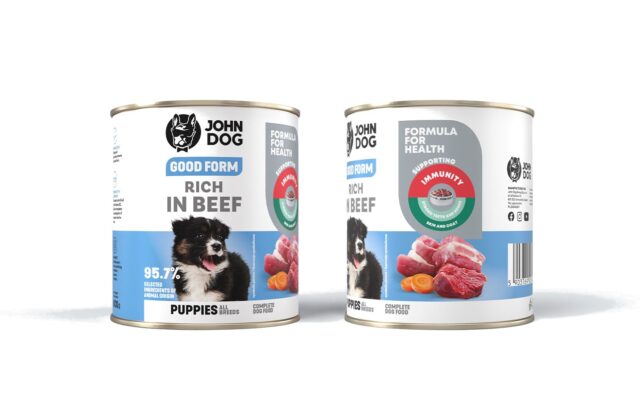 John Dog GOOD FORM SZCZENIAK WOŁOWINĘ KARMA 800g - imagine 2