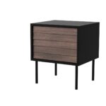 Bedside cabinet  2 pcs. CORTINA 45x40x51 black/walnut
