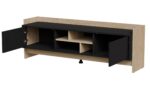 Cama RTV PORTO 2D cabinet 150x38x50 oak/black - imagine 3