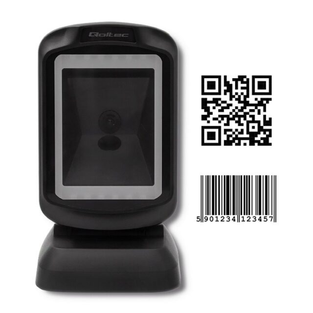 Qoltec 50864 Desktop QR & Barcode Scanner | USB - imagine 3