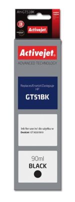 Activejet AH-GT51Bk ink (replacement for HP GT-51BK M0H57AE; Supreme; 90 ml; black)