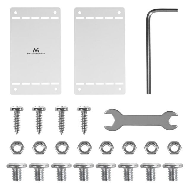 Maclean compact under-desk cable organizer  max load 5kg  white  MC-107 W - imagine 6