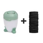 Black Diamond ORBITER 450 LANTERN Desert Sage camping torch + BUFF MERINO LIGHTWEIGHT SOLID BLACK multifunctional scarf - imagine 8