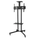 Maclean MC-661 Trolley TV Stand with Mounting Bracket and 2 Shelfs