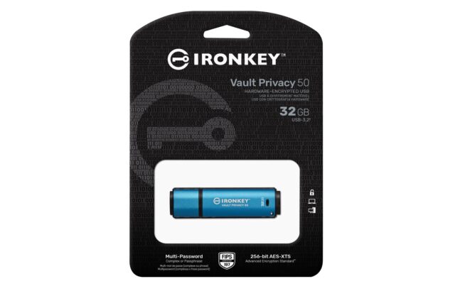 Kingston Technology IronKey 32GB Vault Privacy 50 AES-256 Encrypted  FIPS 197 - imagine 3