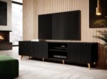 Cama RTV cabinet PAFOS 200x42x52 Black matt - imagine 4