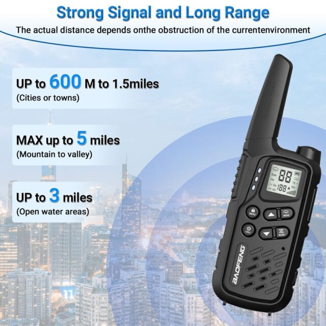 Walkie-Talkie Baofeng BF-T25E Black  2 pieces - imagine 14