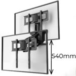 Maclean MC-891 Electric TV Wall Mount Bracket with Remote Control Height Adjustment 37'' - 70  max. VESA 600x400 up to 35kg Above Fireplace Mount Sturdy - imagine 10