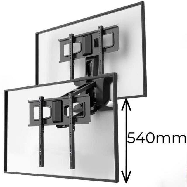Maclean MC-891 Electric TV Wall Mount Bracket with Remote Control Height Adjustment 37'' - 70  max. VESA 600x400 up to 35kg Above Fireplace Mount Sturdy - imagine 10