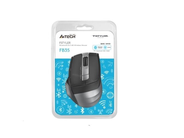 Mouse A4Tech FSTYLER FB35 Wireless 2.4GHz Bluetooth Optical 2000 dpi A4TMYS46717 - imagine 4