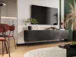 Cama RTV cabinet SIENA 200x40x60 mat black - imagine 3
