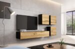 Cama TV Stand VIGO '180' 30/180/40 black/wotan oak - imagine 4