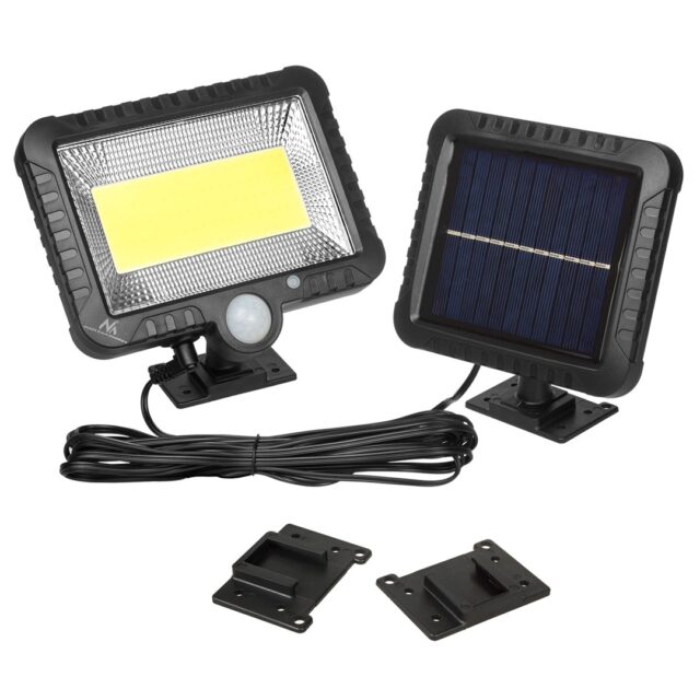 Maclean Energy MCE438 Solar LED Floodlight with motion sensor  IP44  5W  400lm  6000K cold white  lithium battery 1300 mAh  5.5V DC - imagine 4