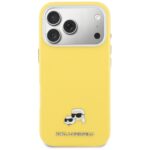 Case Karl Lagerfeld Karl & Choupette     Head Pins Saffiano MagSafe for iPhone 17 Pro Max yellow - imagine 3