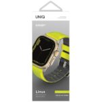 UNIQ Linus Strap Apple Watch Series 1-8/SE/SE2/SE3/Ultra1/ 2/3  42/44/45/49mm Airosoft Silicone lime - imagine 4