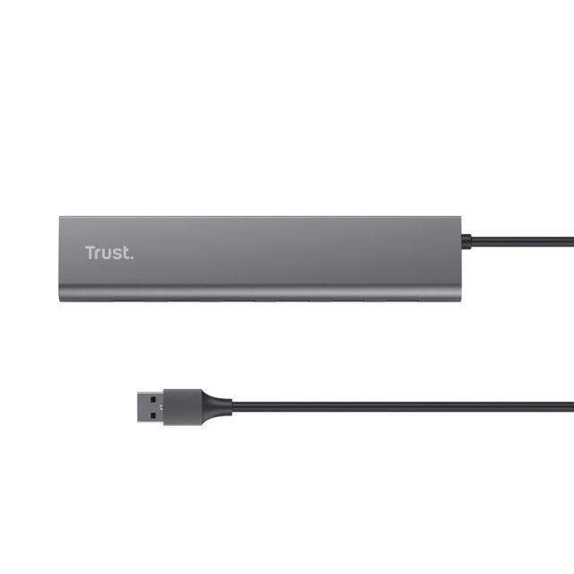 Trust Halyx - Type-A 5000 Mbit/s 7 Port USB 3.2 Gen1 Hub (silver) - imagine 6
