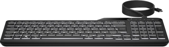 HP 405 Multi-Device Backlit Wired Keyboard - imagine 6