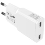 Ładowarka sieciowa 4smarts FlatPlug Slim  Dual 30W GaN 2xUSB-C biały - imagine 3