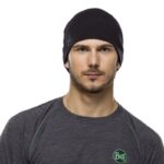 BUFF MERINO LIGHTWEIGHT BEANIE SOLID BLACK onesize cap Standard - imagine 3