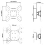 Techly 19-37  Wall Bracket for LED LCD TV Tilt 1 Swivel Black  ICA-LCD 2900B - imagine 6