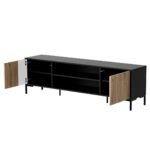 Cama RTV cabinet MERCI RTV cabinet 180 x 40 x 53.5 cm black/oak artisan - imagine 2