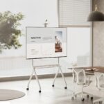 Maclean TV stand / cart  camera shelf  on casters  55-100   max load 120kg/10kg shelf  max. VESA 900x600  white  MC-114 W - imagine 8