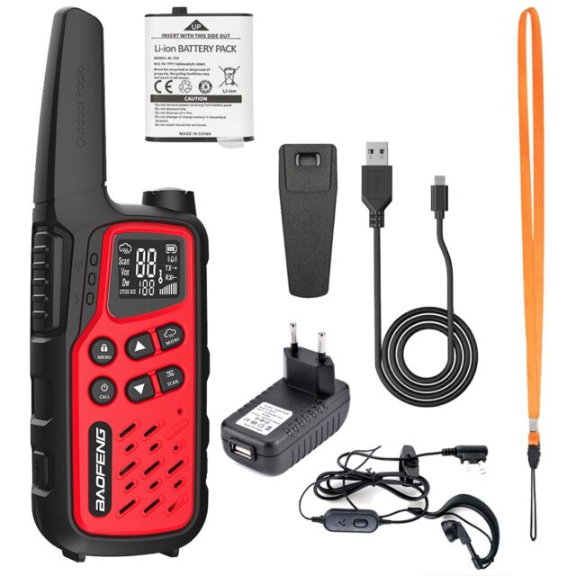 Walkie-Talkie Baofeng BF-T25E Red  2 pieces - imagine 4