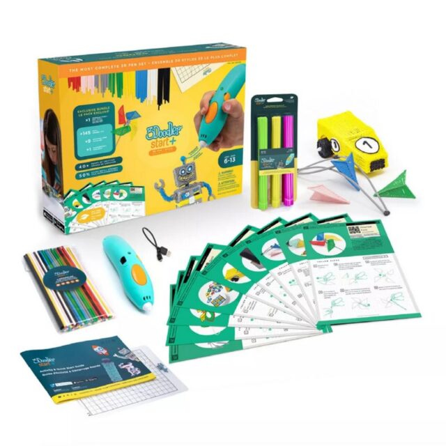 3Doodler Start Plus Costc komplektas rozszerzony 3D pen 0.77 mm Turquoise - imagine 3