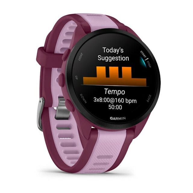 Garmin Forerunner 165 Music 3.05 cm (1.2 ) AMOLED 43 mm Digital 390 x 390 pixels Touchscreen Purple GPS (satellite) - imagine 3