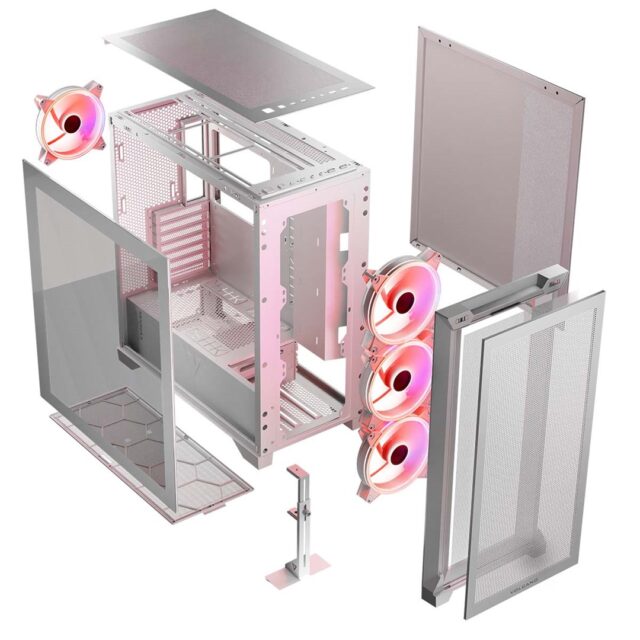 MODECOM Case VOLCANO EXPANSE S APEX ARGB MIDI White - imagine 20