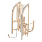 GreenBlue wooden sled  backrest  seat  cord  up to 100 kg  GB159