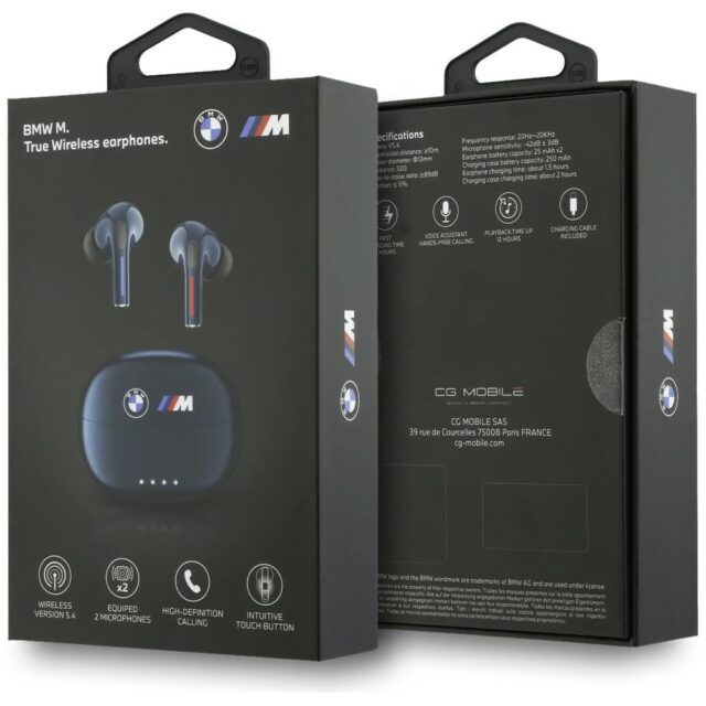 Bluetooth TWS Earphones BMW Printed Logo navy blue - imagine 6