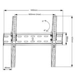 MACLEAN BRACKETS MC-862 Original Extra Sturdy Adjustable Easy Installation TV Bracket 26-55  40kg Universal Black max Vesa 400x400