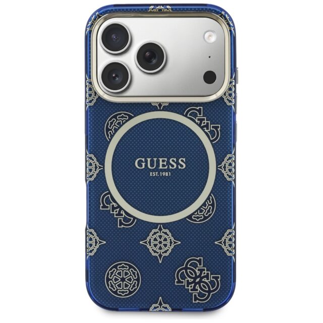 Case Guess IML Peony Dot MagSafe for  iPhone 17 Pro blue - imagine 3