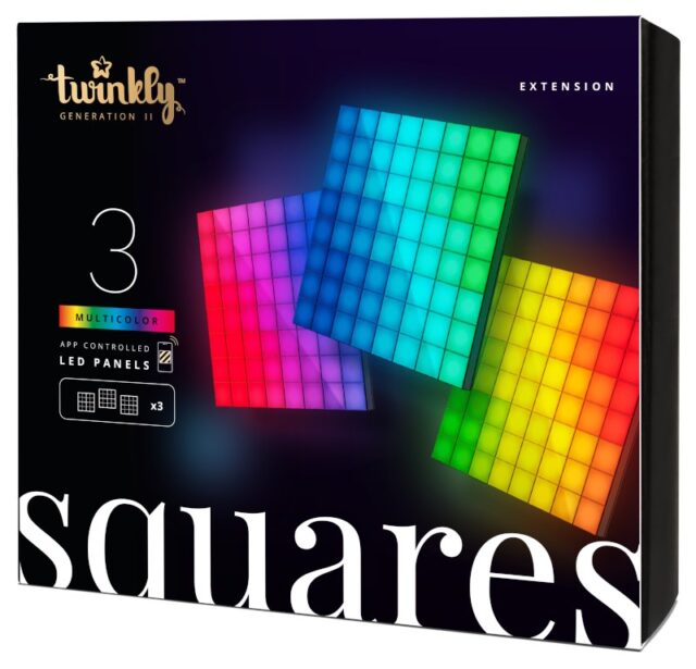 Twinkly Squares Extension Kit Smart lighting kit Black Wi-Fi/Bluetooth - imagine 2