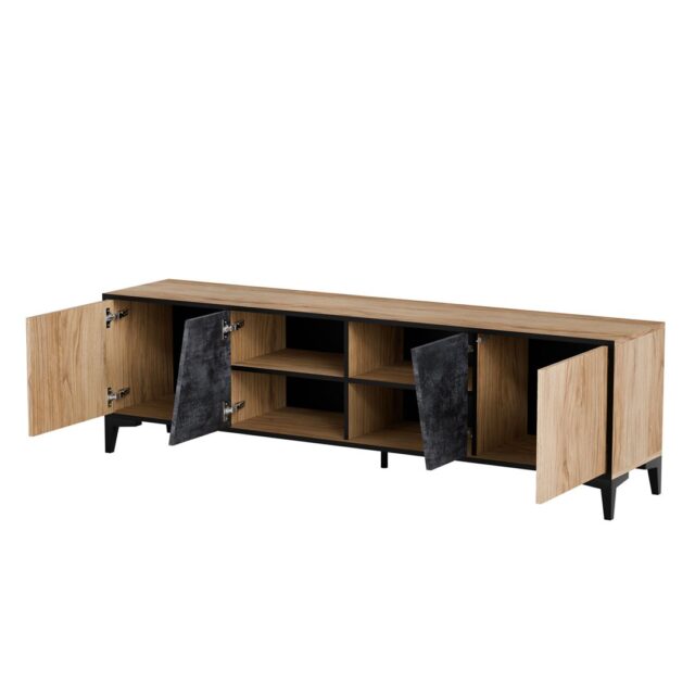 Cama 4D RTV cabinet OVO 180x38xH53 oak/concrete - imagine 2