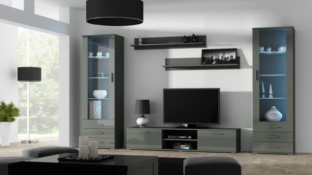 Cama TV stand SOHO 180 grey/grey gloss - imagine 5
