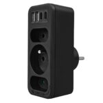 Current socket x3 + 4xUSB Maclean  splitter with 3 sockets  2xUSB A  2xUSB C PD 20W  1x16A + 2x6A  MCE248 F/B - imagine 2