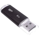 SILICON POWER Ultima U02 Pendrive USB flash drive 8 GB USB 2.0 (SP008GBUF2U02V1K) Black - imagine 2