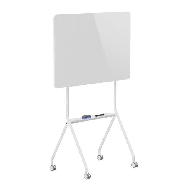 Ergo Office mobile dry erase board  horizontal orientation  white  single sided  with shelf  board dimensions 1190x790mm  ER-306 - imagine 11