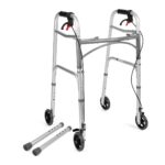 Four-wheeled wheelchair with brakes TIMAGO JMC-C 3223 Silver - imagine 2