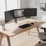 Maclean 3 monitor mount  gas spring  17 -27   2-8kg  black  MC-137 - imagine 2