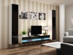 Cama TV stand VIGO NEW 30/180/40 white/black gloss - imagine 3