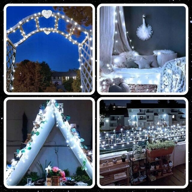 EXTRALINK LAMPKI CHOINKOWE ŚWIATEŁKA 300LED ZEWNĘTRZNE WEWNĘTRZNE BIAŁE ZIMNE 21,7M - imagine 4